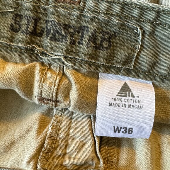 Vintage Silvertab Carpenter Shorts Mens Size 36 Khaki Y2K 90s - Picture 10 of 11